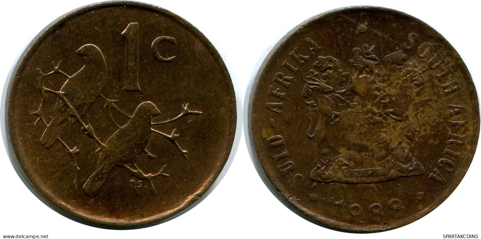 1 CENT 1988 SOUTH AFRICA Coin #AP936.U.A - Zuid-Afrika