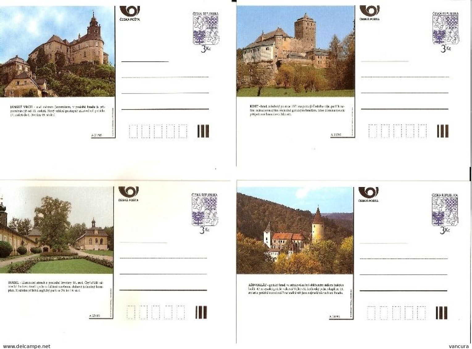 CDV 13 A Czech Republic Architecture 1995 - Castles