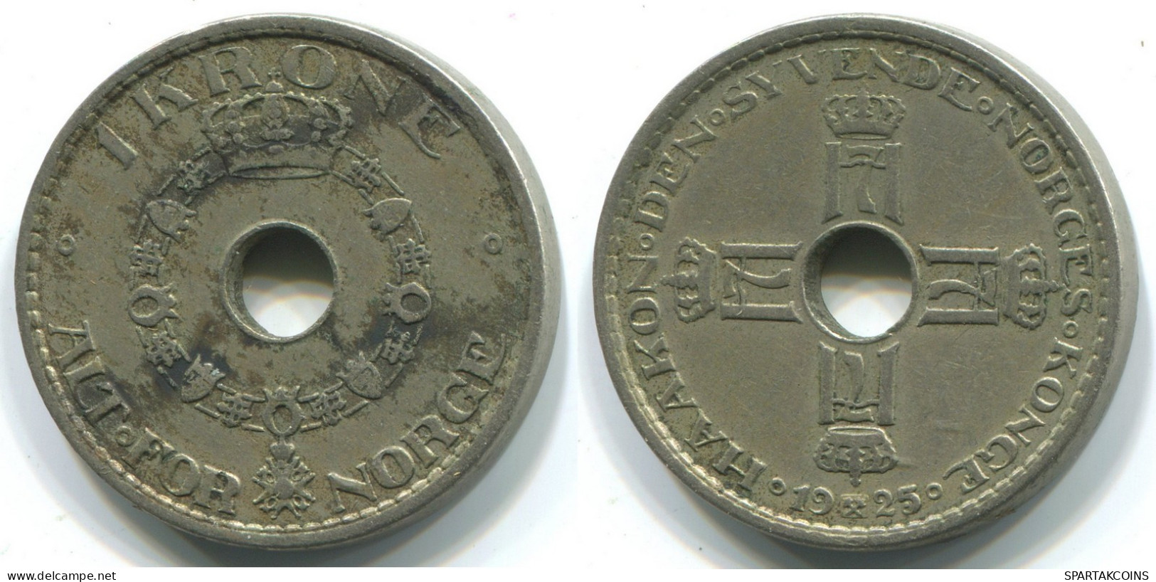 1 KRONE 1925NORUEGA NORWAY Moneda #WW1034.E.A - Noorwegen