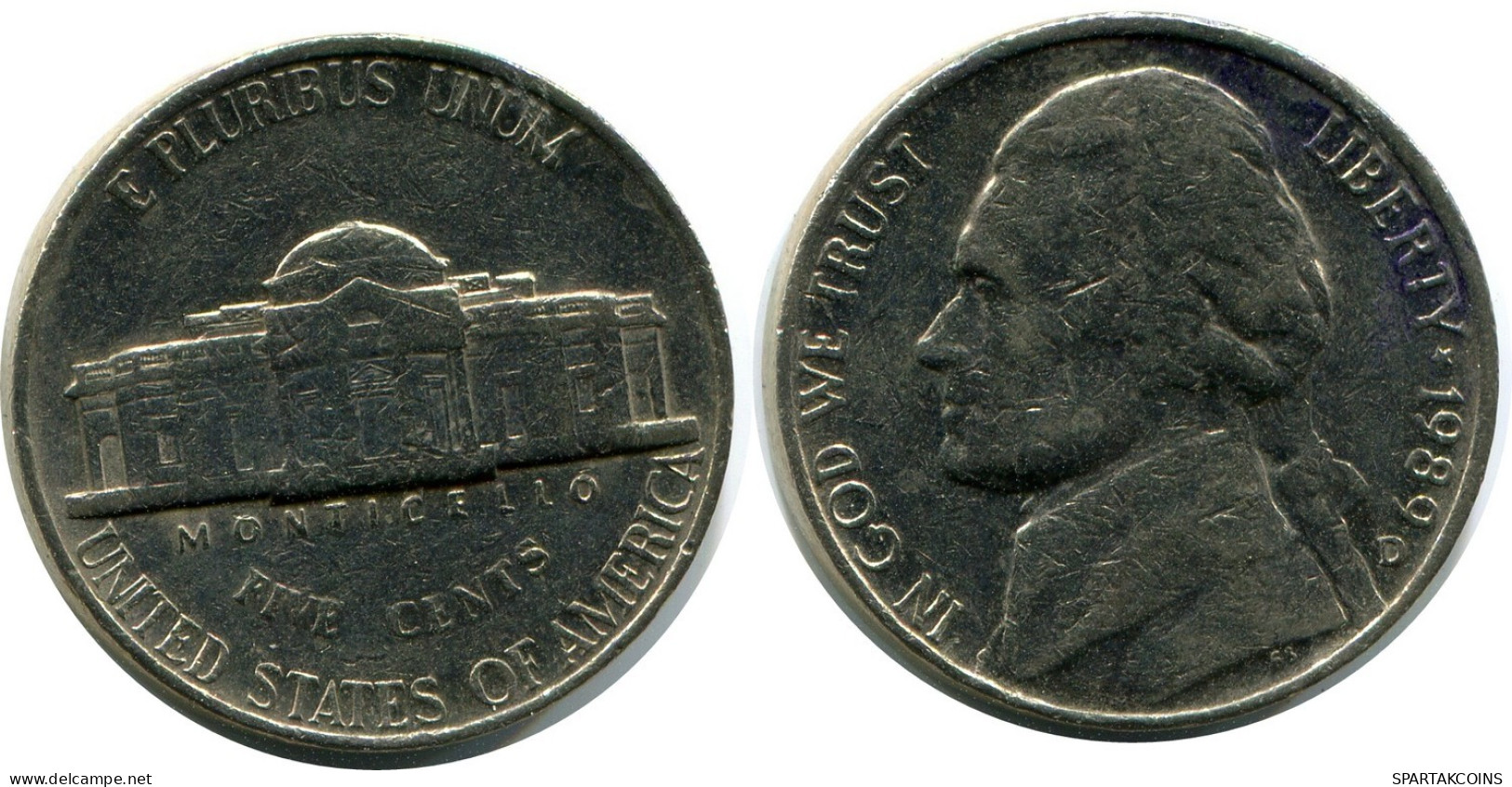 5 CENTS 1989 USA Münze #AZ267.D.A - E.Cents De 2, 3 & 20