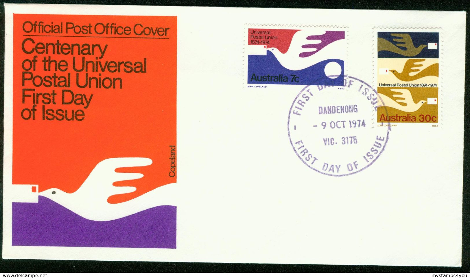 Fd Australia FDC 1974 MiNr 557-558 | Centenary Of U.P.U. #fdc-3004 - Sobre Primer Día (FDC)