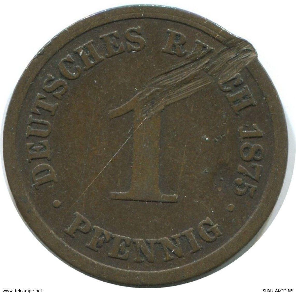 1 PFENNIG 1875 J ALLEMAGNE Pièce GERMANY #AE594.F.A - 1 Pfennig
