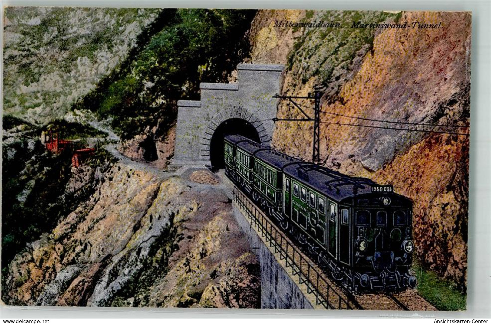 10710602 - Mittenwaldbahn Martinswand Tunnel  Verlag Purger & Co Photochromie Nr. 12617 - Funiculaires