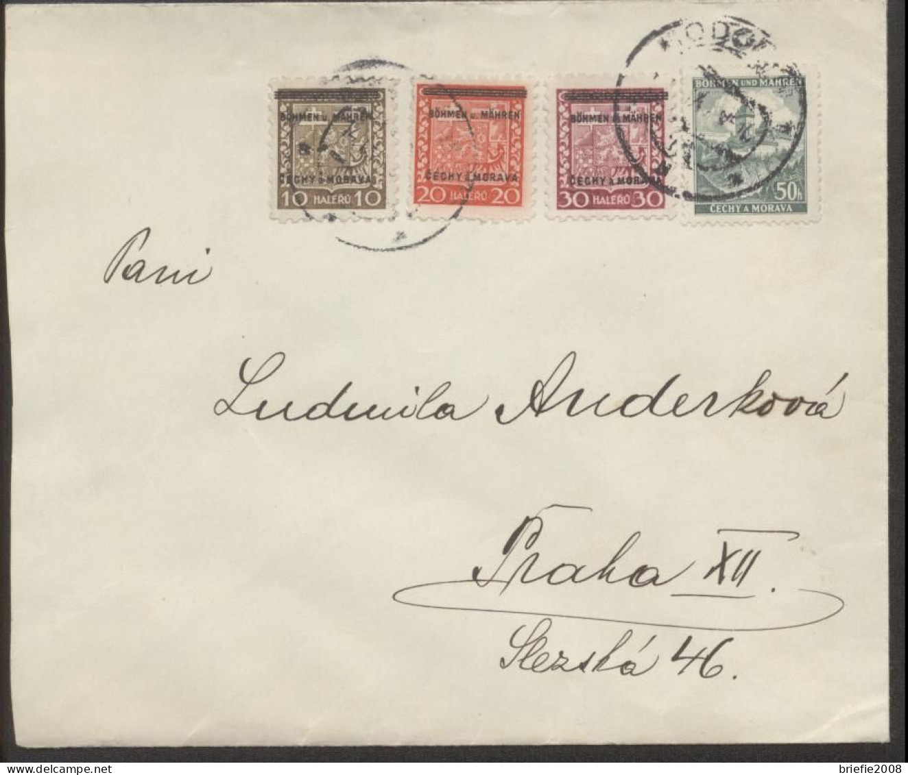 Böhmen Und Mähren # 2,3,5 +26 Überdruckausgabe Ortsbrief - Storia Postale