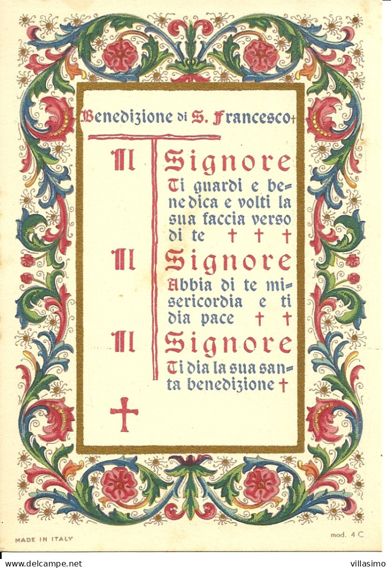 Religiosa - Benedizione Di San Francesco - Data 1957 - N.V. - Heiligen