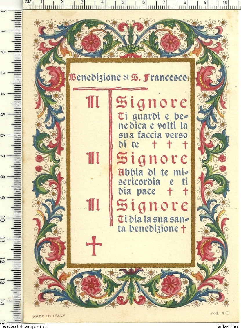 Religiosa - Benedizione Di San Francesco - Data 1957 - N.V. - Santos