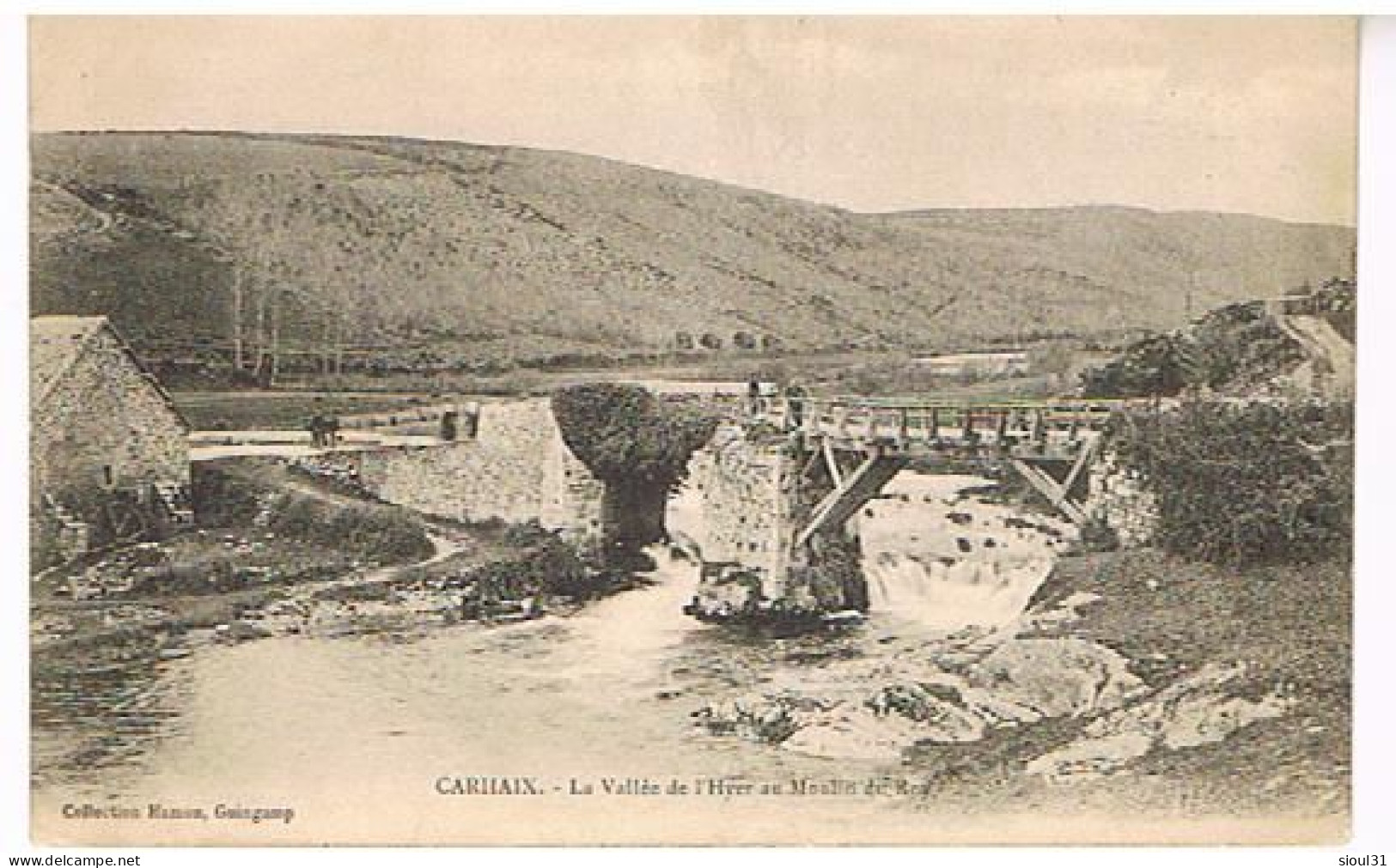 29   CARHAIX LA VALLEE DE L HYER AU MOULIN DU  ROY 1904 - Carhaix-Plouguer