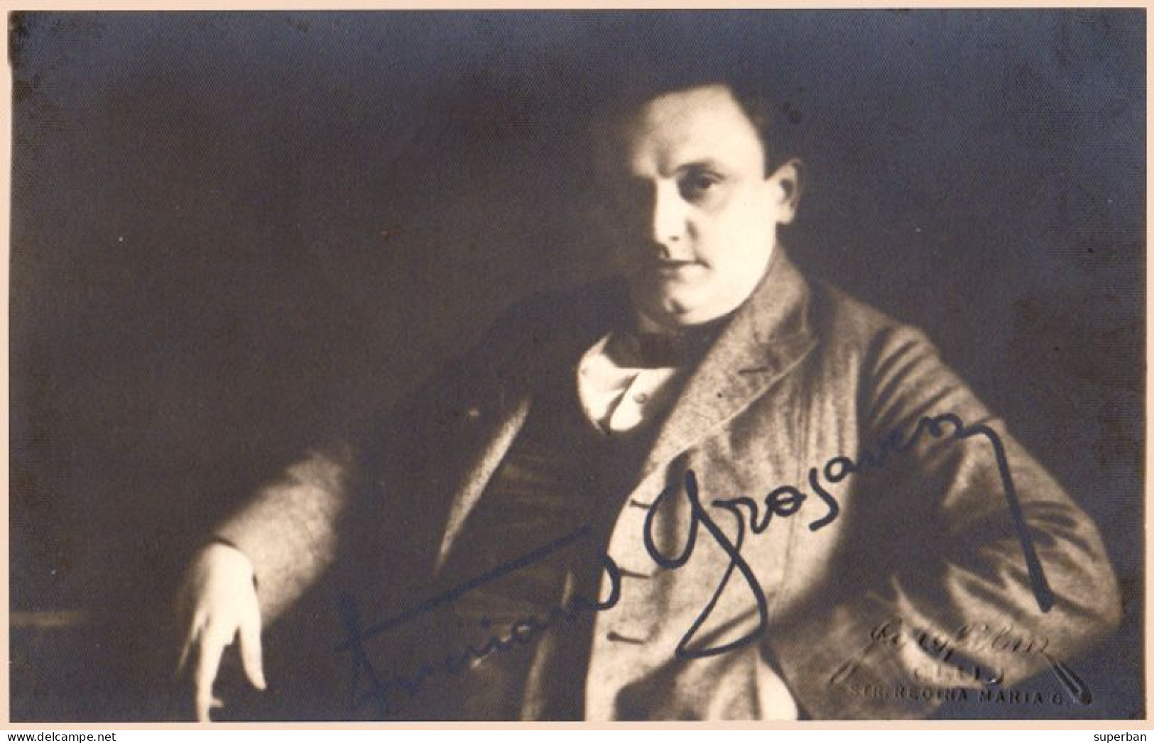 ROMÂNIA / OPERA TENOR : TRAIAN GROZAVESCU - CARTE VRAIE PHOTO / REAL PHOTO POSTCARD : CLUJ ~ 1928 - RRR ! (an489) - Opéra