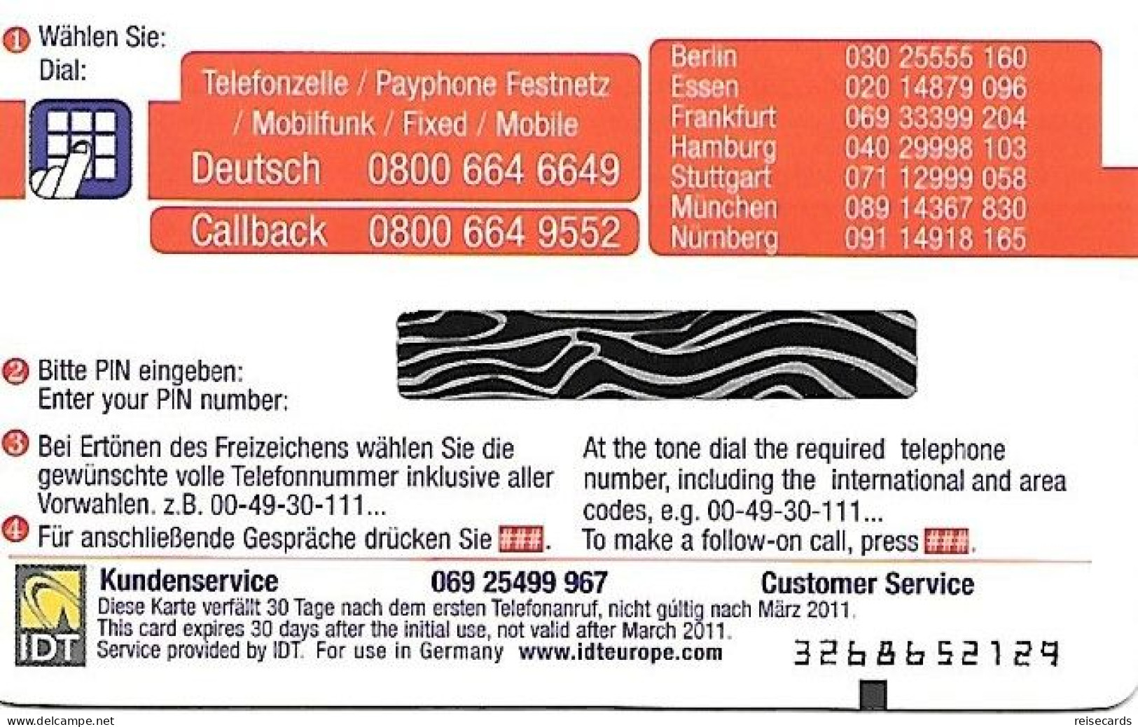 Germany: Prepaid IDT Megastar. Mint - [2] Mobile Phones, Refills And Prepaid Cards