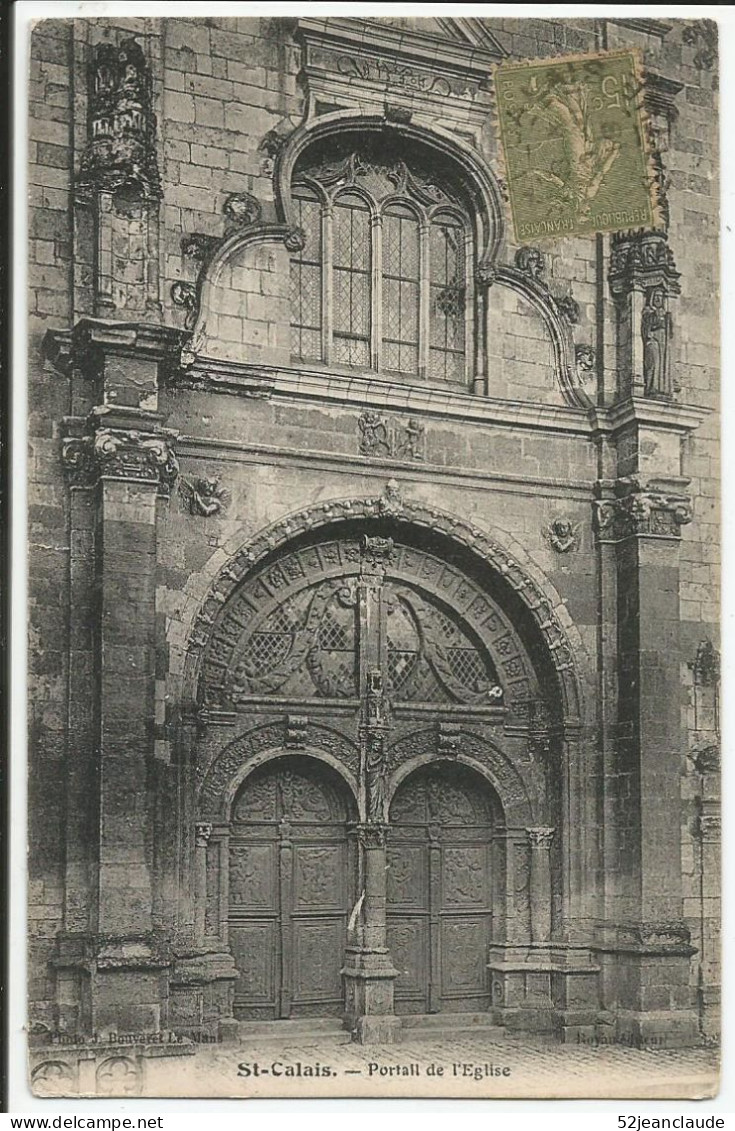 Détail Du Portail De L'Eglise     1918    N° - Saint Calais