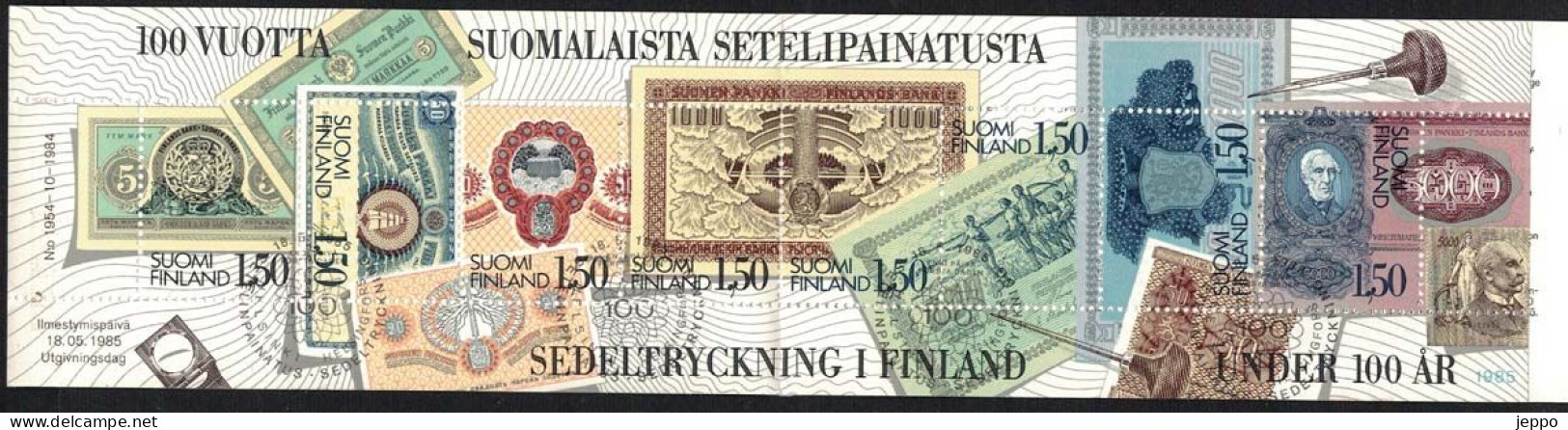 1985 Finland Finnish Banknotes Booklet FD-stamped. - Carnets