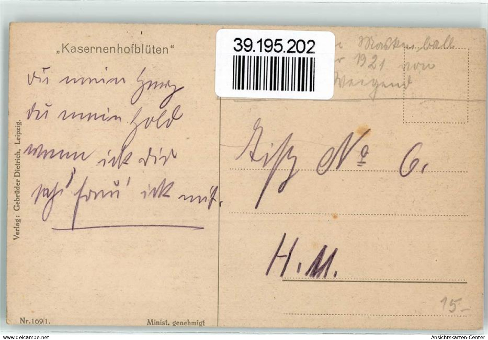 39195202 - Kasernenhofblueten Gebr. Dietrich Serie 169-1 AK - Thiele, Arthur