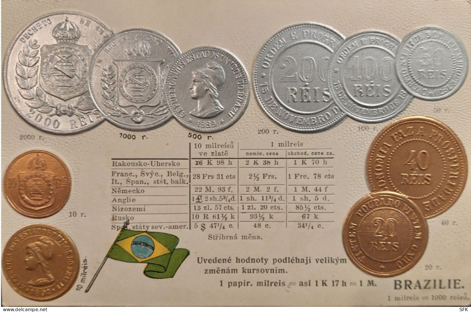 Brazil, Coins I- FV,  795 - Monnaies (représentations)