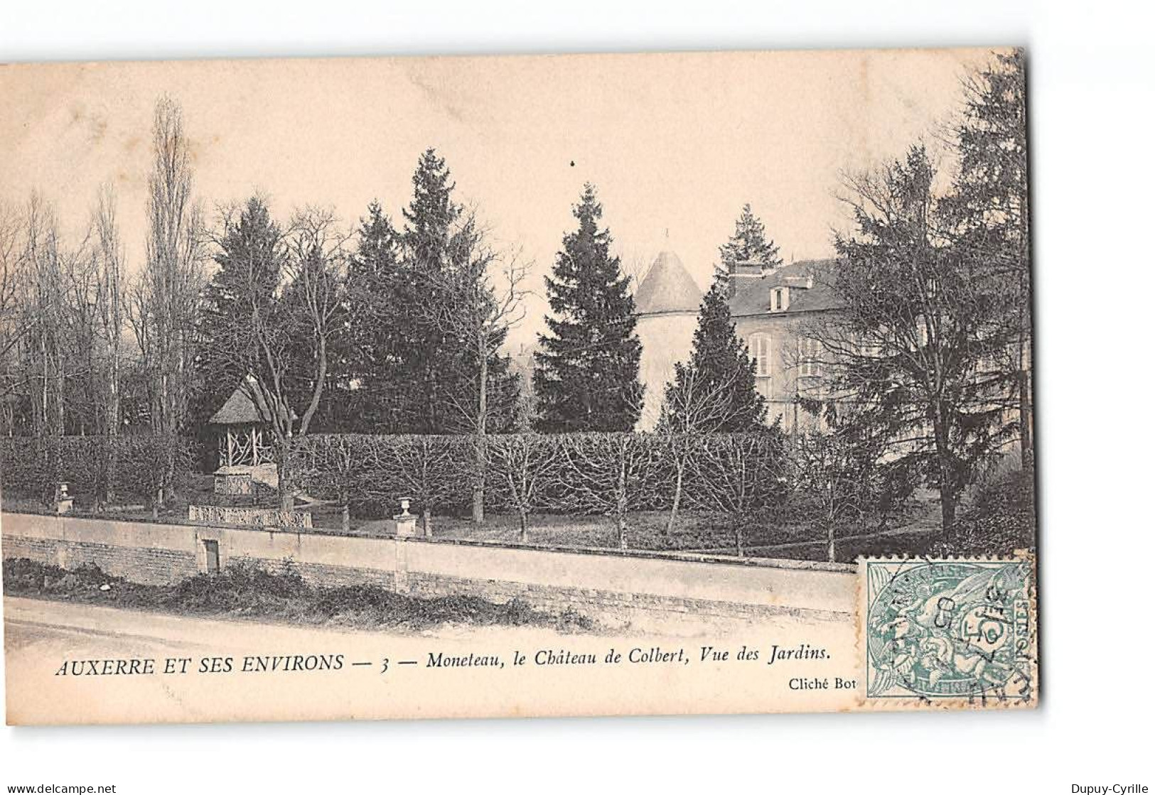 MONETEAU - Le Château De Colbert - Vue Des Jardins - Très Bon état - Moneteau