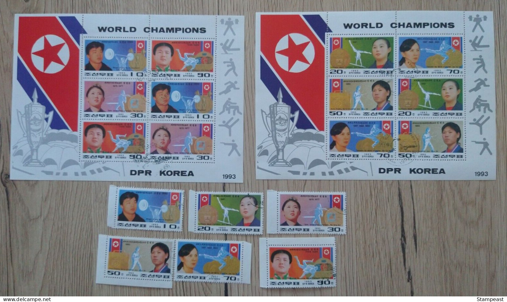 Korea 1993 Norkoreanische Weltmeister KLB MiNr3439-3444 O/used/gestempelt - Corea Del Nord