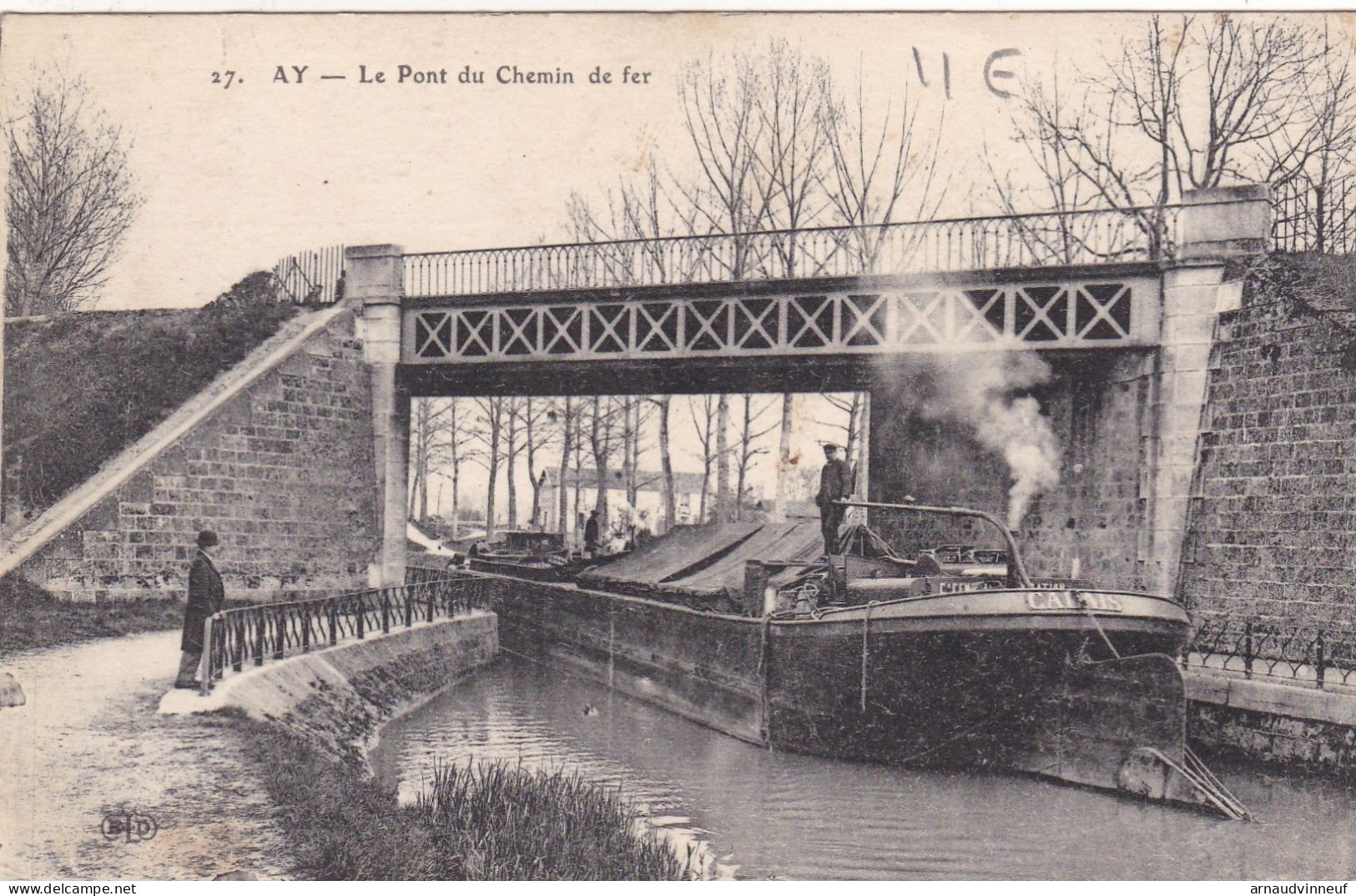 51-AY LE PONT DU CHEMIN DE FER - Ay En Champagne