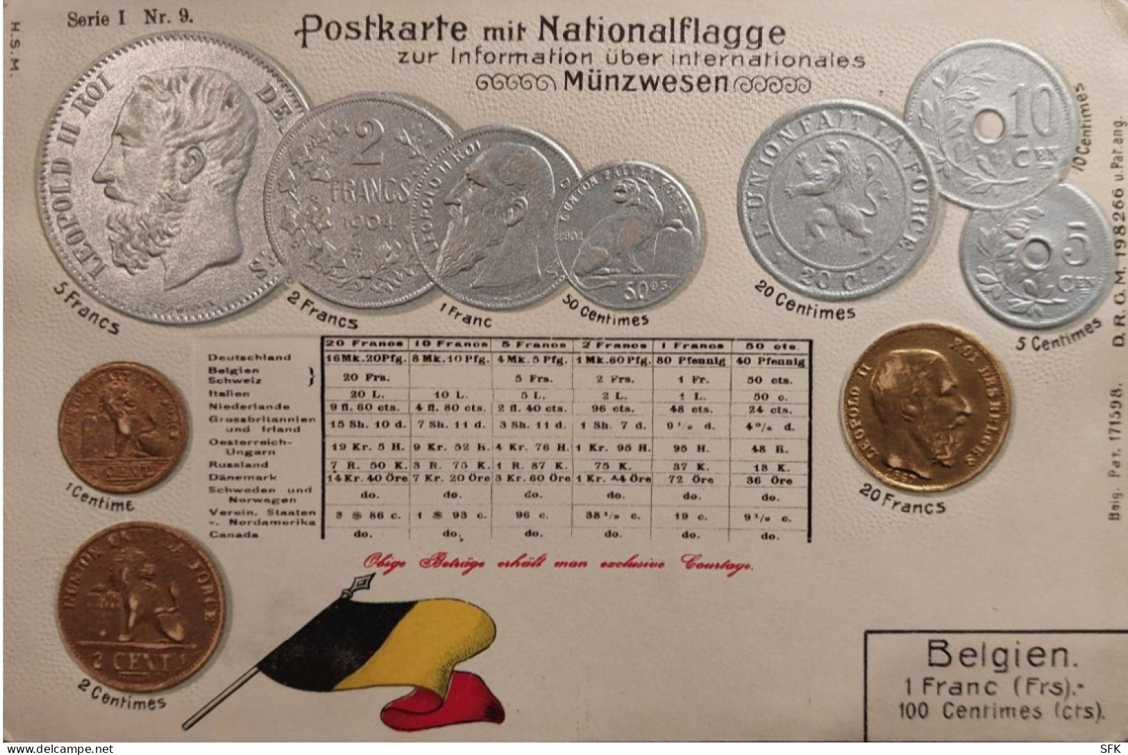 Belgium, Coins I- FV,  796 - Monete (rappresentazioni)