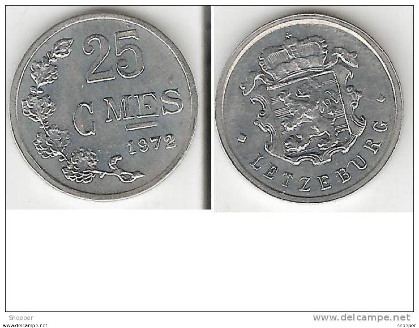 Luxembourg  25 Centimes 1972   Km 45a.1  Unc !!!! - Luxembourg
