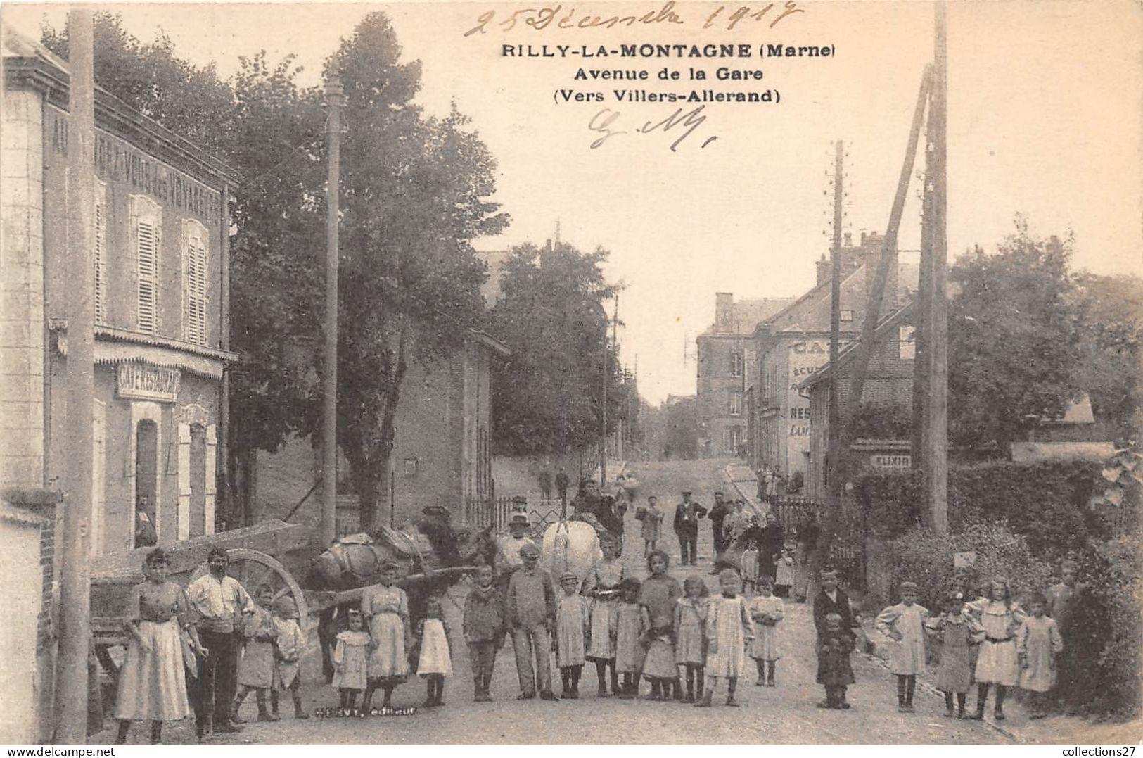 51-RILLY-LA-MONTAGNE- AVENUE DE LA GARE VERS VILLERS ALLERAND - Rilly-la-Montagne