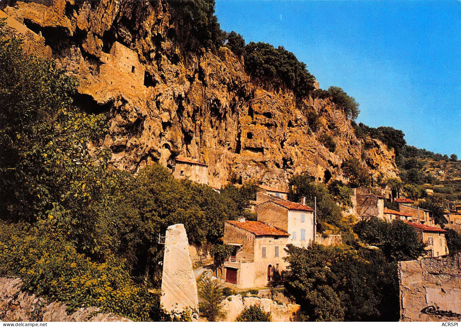 83 COTIGNAC  La Falaise Et Maisons Troglodytes   6 (scan Recto Verso)MA016TER - Cotignac