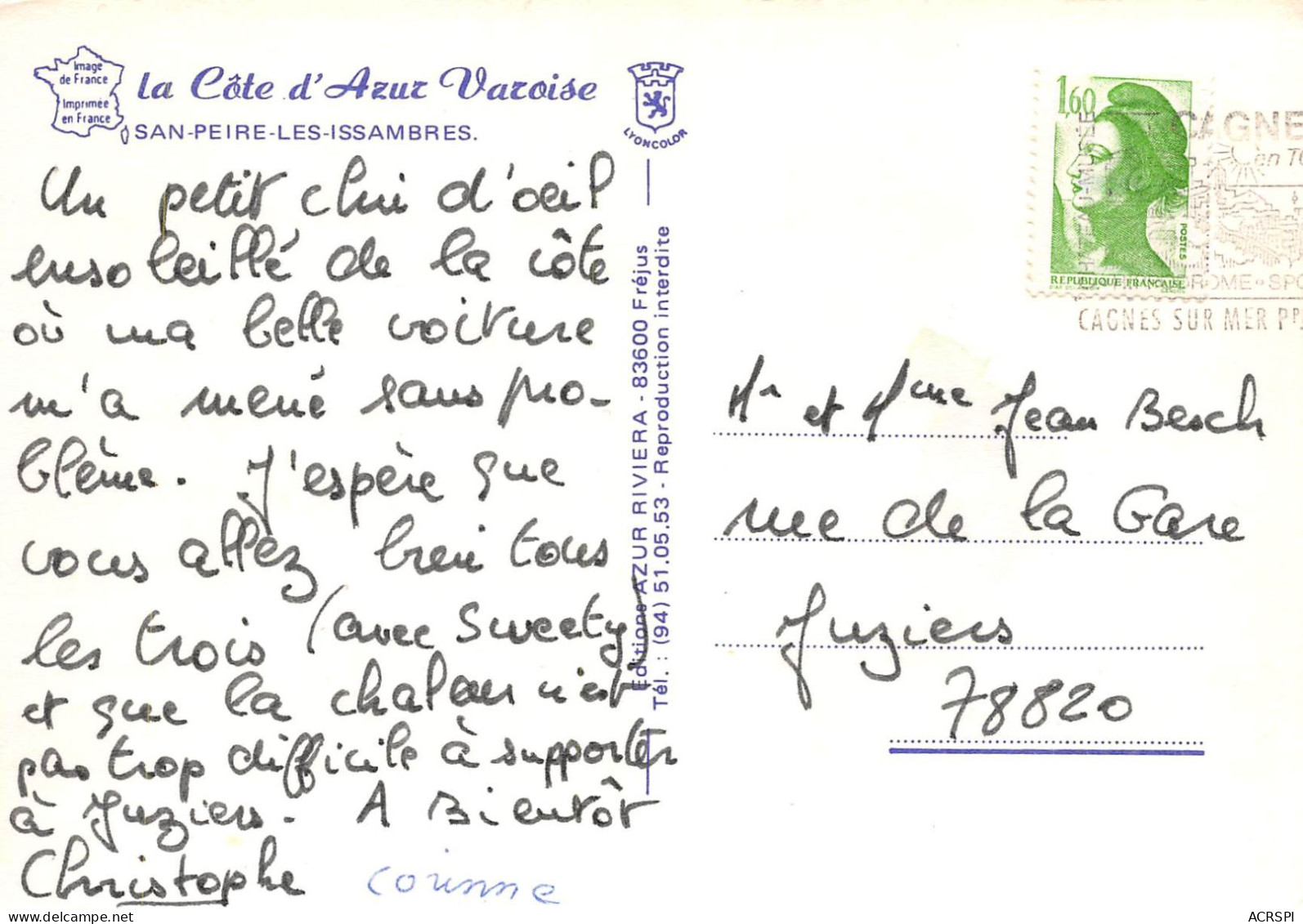 83 SAN PEIRE LES ISSAMBRES  Port Et Plage  44 (scan Recto Verso)MA016BIS - Les Issambres