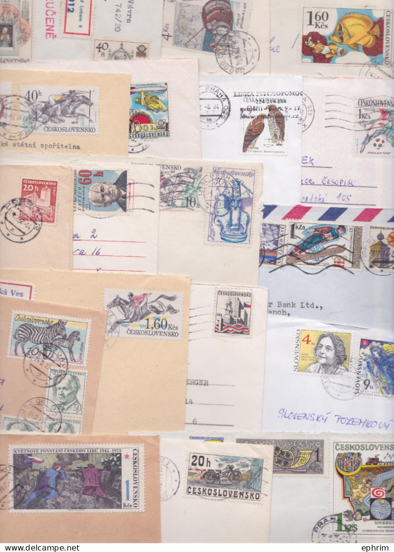 TCHECOSLOVAQUIE CZECHOSLOVAKIA CESKOSLOVENSKO Lot De 292 Enveloppes Timbrées Timbres Registered Mail Covers Stamps Brief - Collections, Lots & Séries