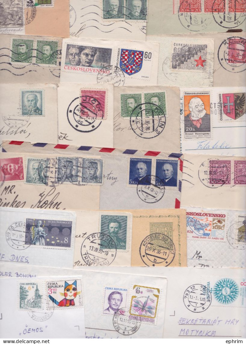 TCHECOSLOVAQUIE CZECHOSLOVAKIA CESKOSLOVENSKO Lot De 292 Enveloppes Timbrées Timbres Registered Mail Covers Stamps Brief - Collections, Lots & Séries