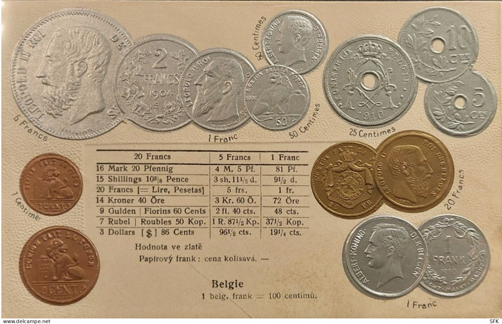 Belgium Coins I- FV, 800 - Monnaies (représentations)