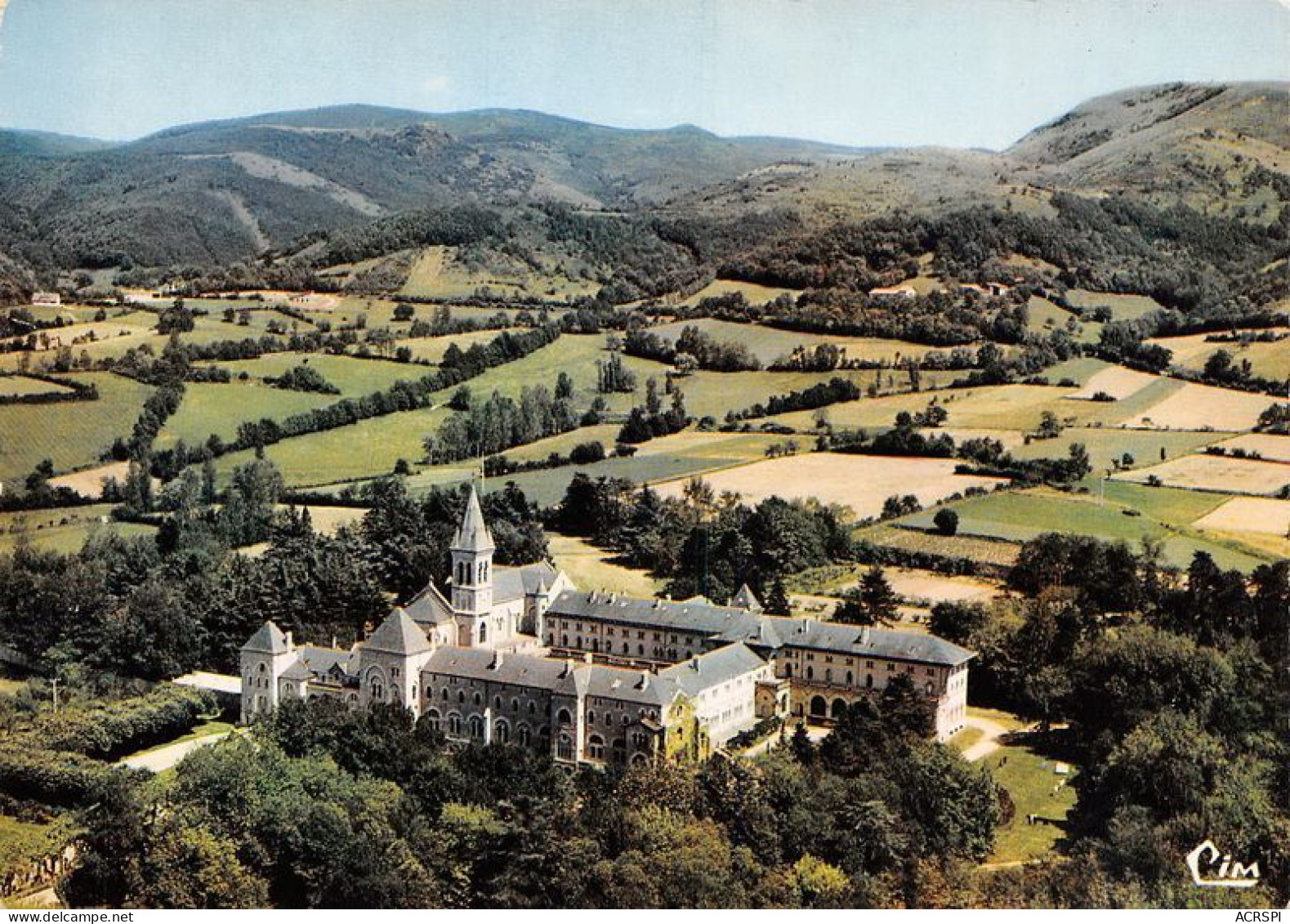 DOURGNE Vue Aerienne L Abbaye Ste Scholastique Et La Montagne Noire(SCAN RECTO VERSO)MA0064 - Dourgne