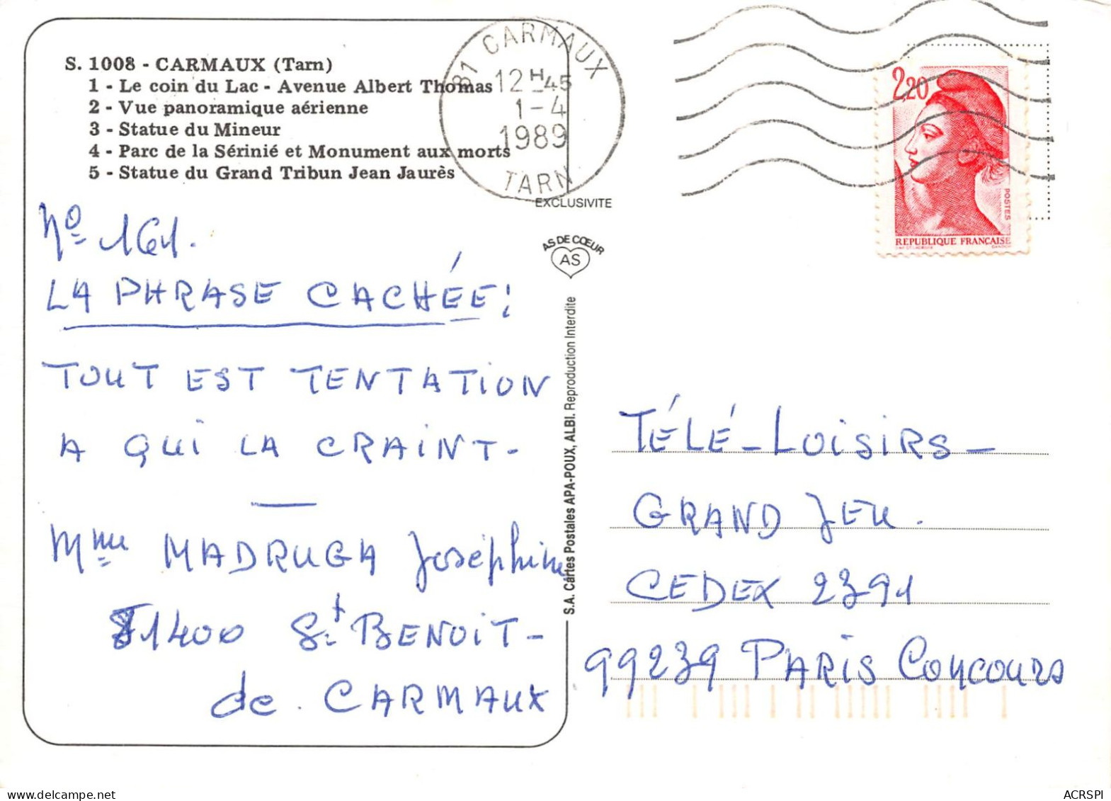 81 CARMAUX Multivue  29 (scan Recto Verso)MA004VIC - Carmaux