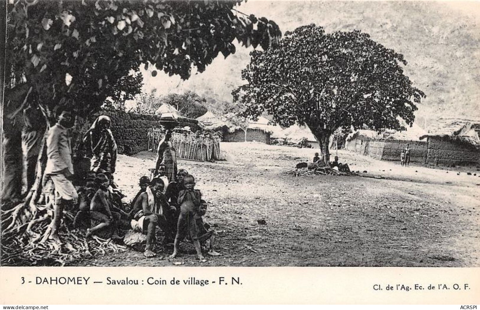 REPUBLIQUE POPULAIRE DU BENIN DAHOMEY SAVALOU COIN DE VILLAGE  36(scan Recto-verso) MA086 - Benín