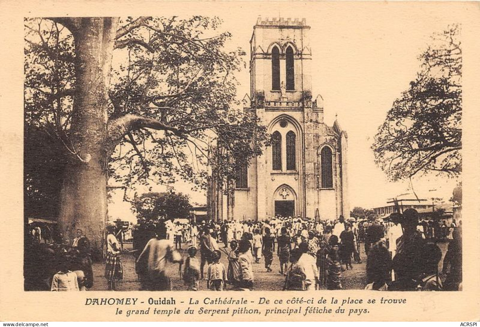 REPUBLIQUE POPULAIRE DU BENIN DAHOMEY - OUIDAH - La Cathédrale 10(scan Recto-verso) MA086 - Benín