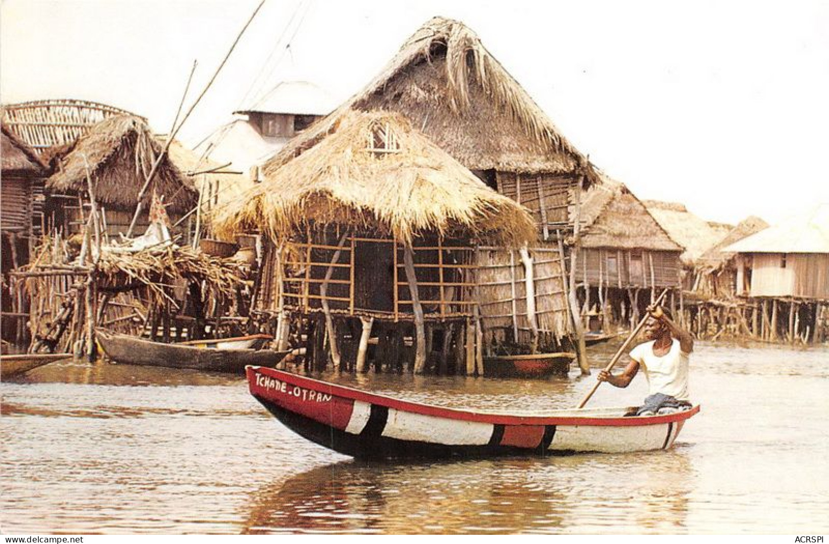 REPUBLIQUE POPULAIRE DU BENIN Dahomey Cité Lacustre Photo Degeorges Atlas Photo 22(scan Recto-verso) MA086 - Benin