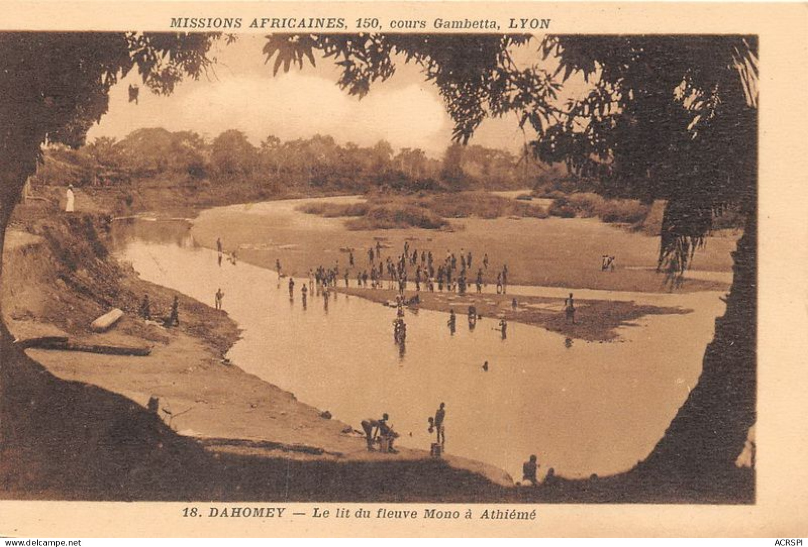 REPUBLIQUE POPULAIRE DU BENIN DAHOMEY ATHIEME LE LIT DU FLEUVE 16(scan Recto-verso) MA086 - Benin