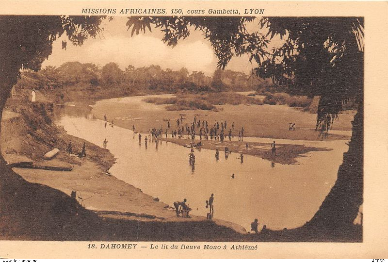 REPUBLIQUE POPULAIRE DU BENIN DAHOMEY ATHIEME LE LIT DU FLEUVE 16(scan Recto-verso) MA086 - Benín