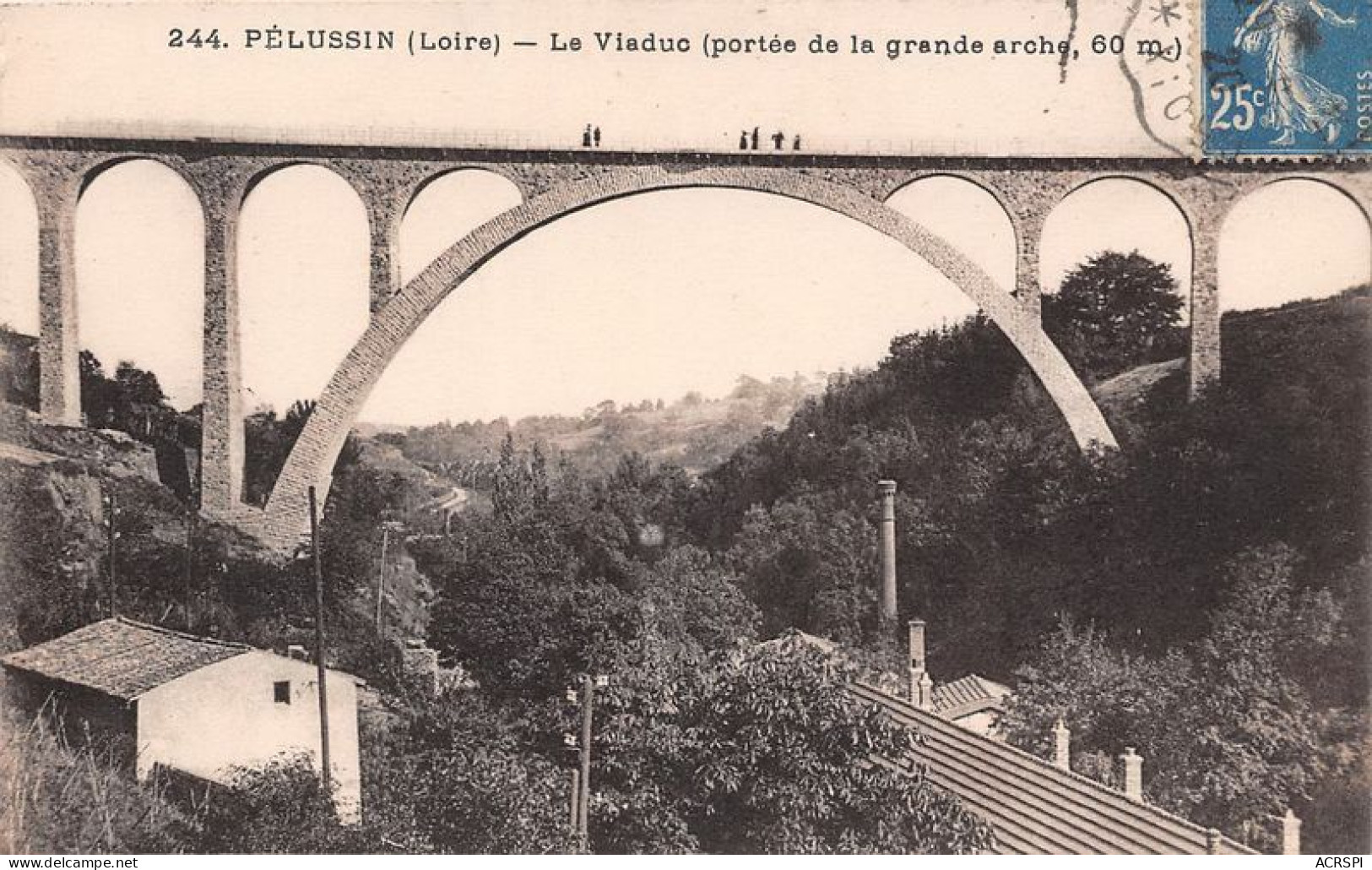 PELUSSIN Le Viaduc Portee De La Grande Arche 60m(SCAN RECTO VERSO)MA0072 - Pelussin