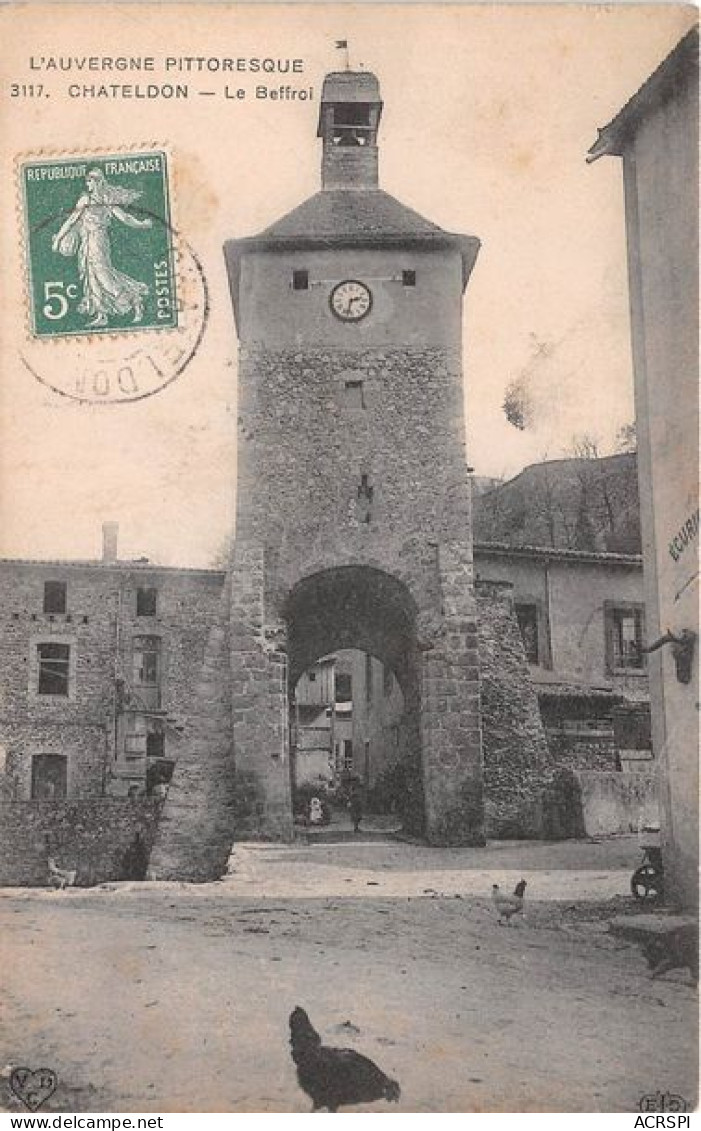 L Auvergne Pittoresque CHATELDON Le Beffroi 33(SCAN RECTO VERSO)MA0097 - Chateldon