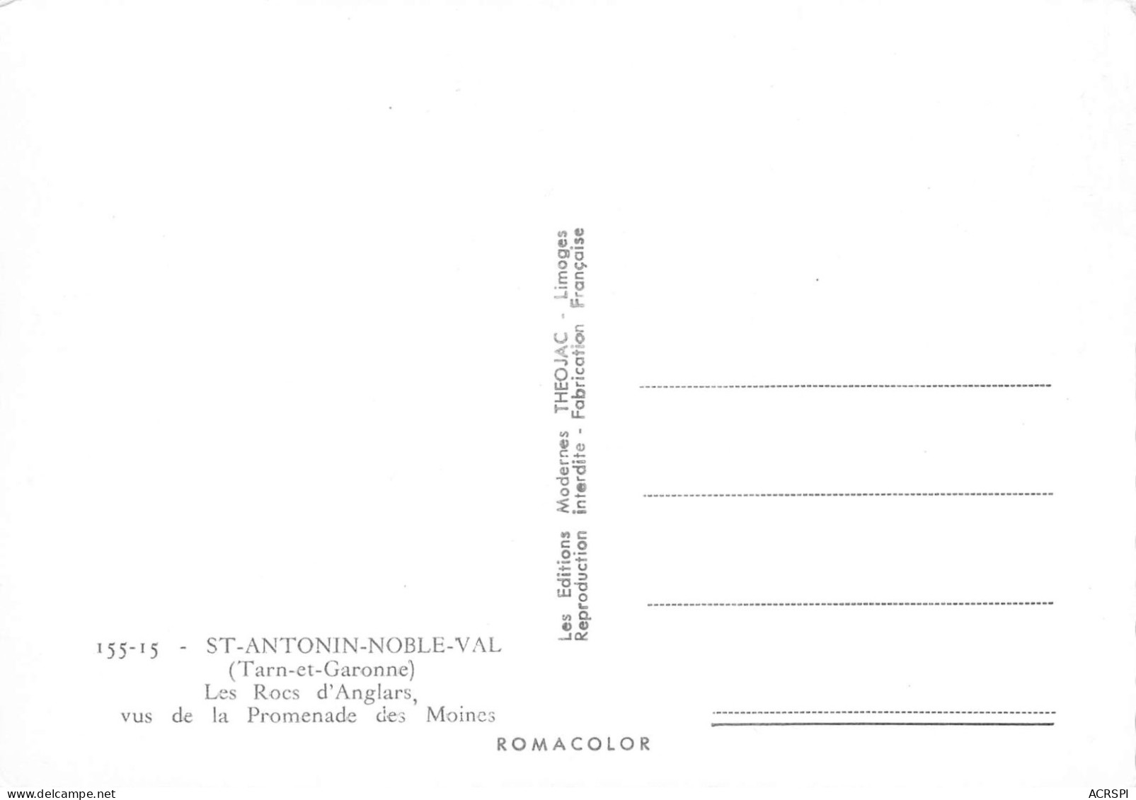 82  SAINT ANTONIN NOBLE VAL Rocs D'Anglars Vus De La Promenade Des Moines  43 (scan Recto Verso)MA008TER - Saint Antonin Noble Val