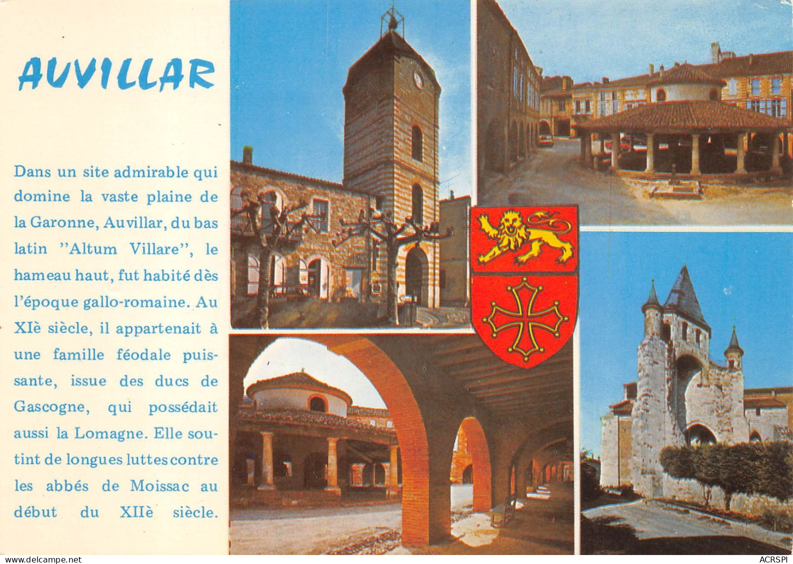 82  AUVILLAR La Halle Aux Grains Et Divers Vues 38 (scan Recto Verso)MA008TER - Auvillar