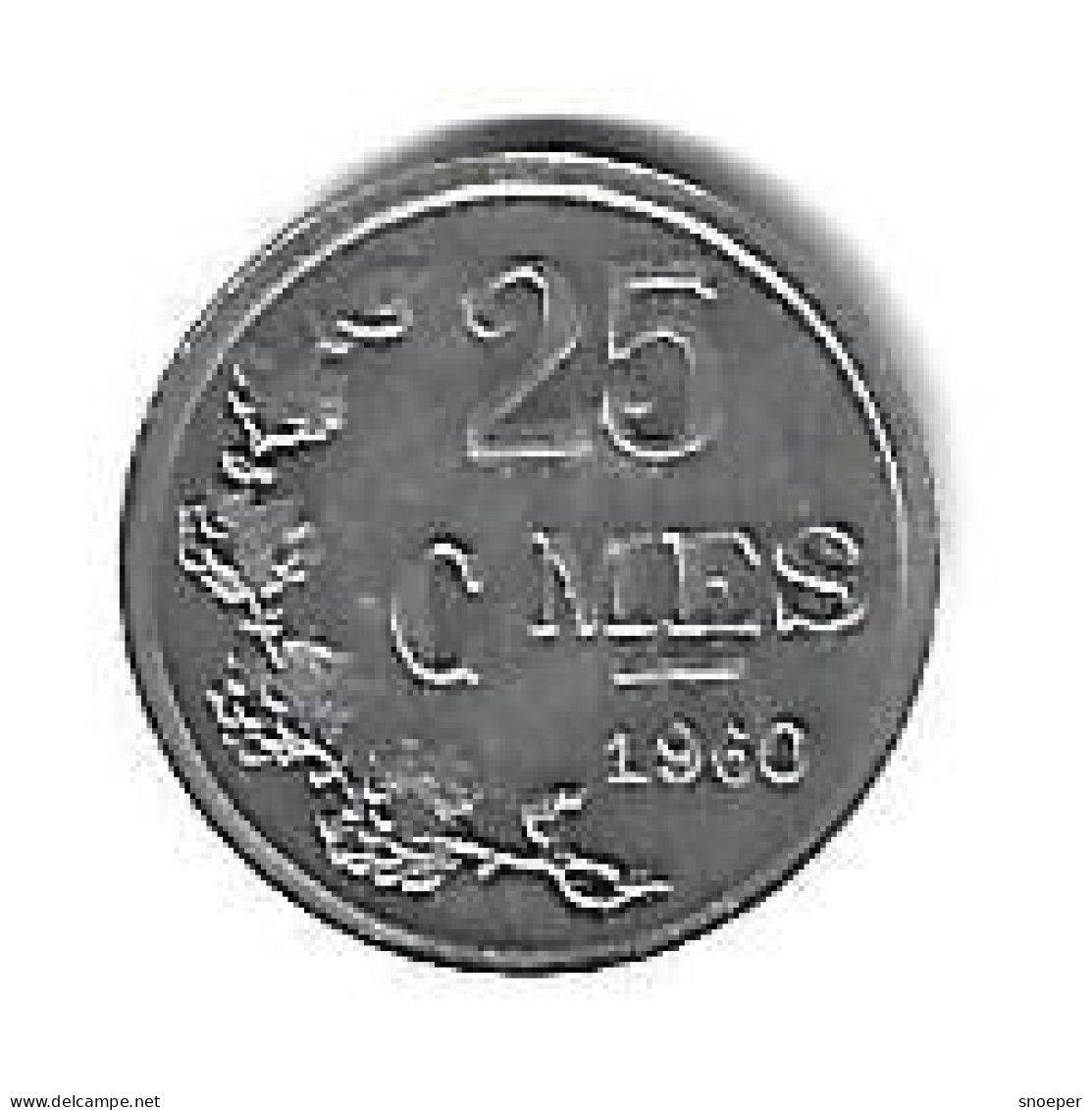 Luxembourg  25 Centimes 1960   Km 45a.1  Unc !!!! - Luxemburg