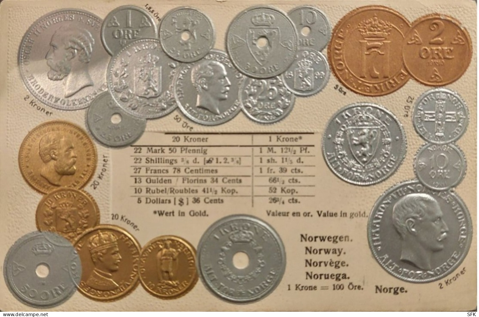 Norway  Coins I- FV, 801 - Monnaies (représentations)