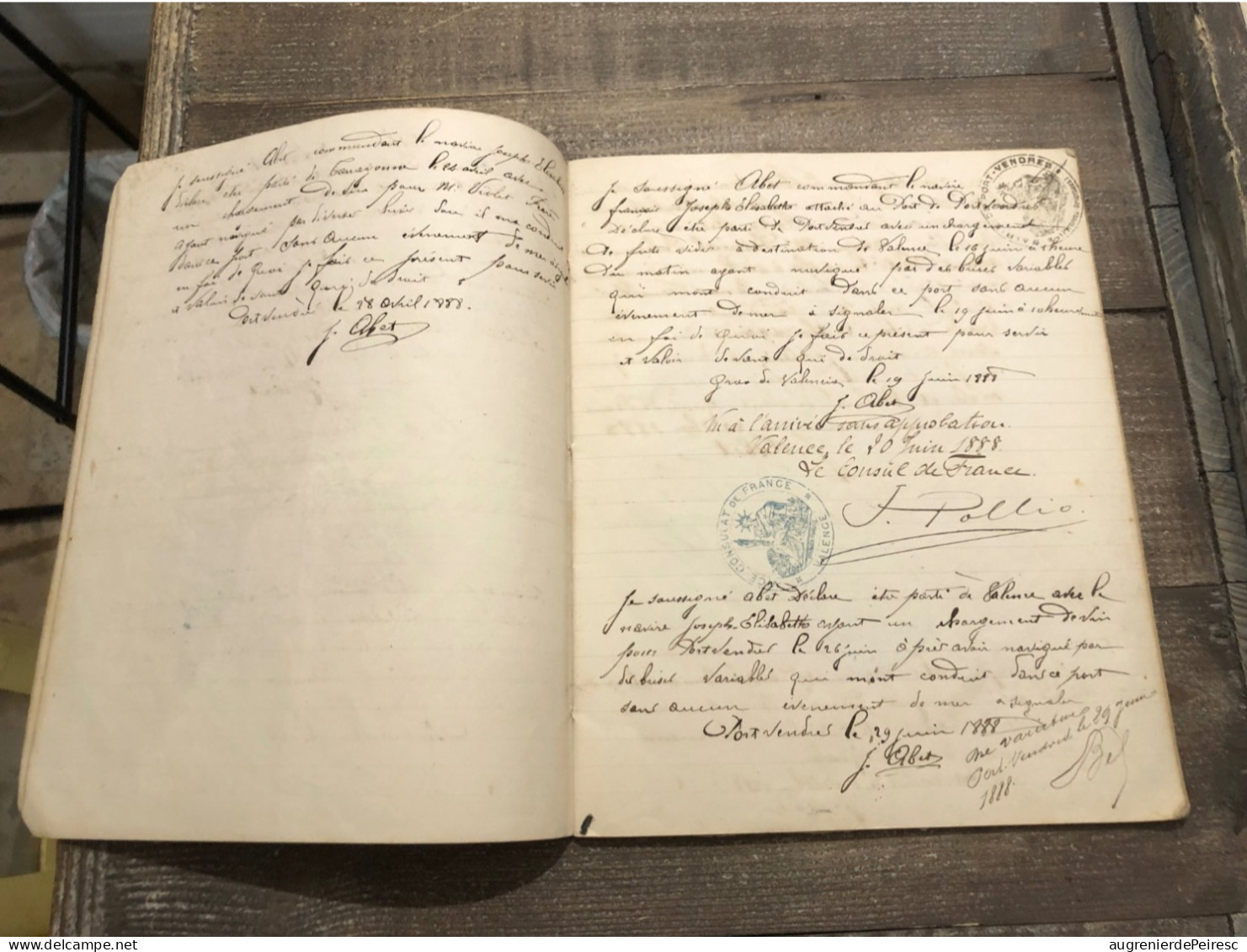 Journal De Bord Du Navire Le « Joseph Elisabeth » Du Capitaine Abel De Port Vendres 1888-1891 - Sonstige & Ohne Zuordnung