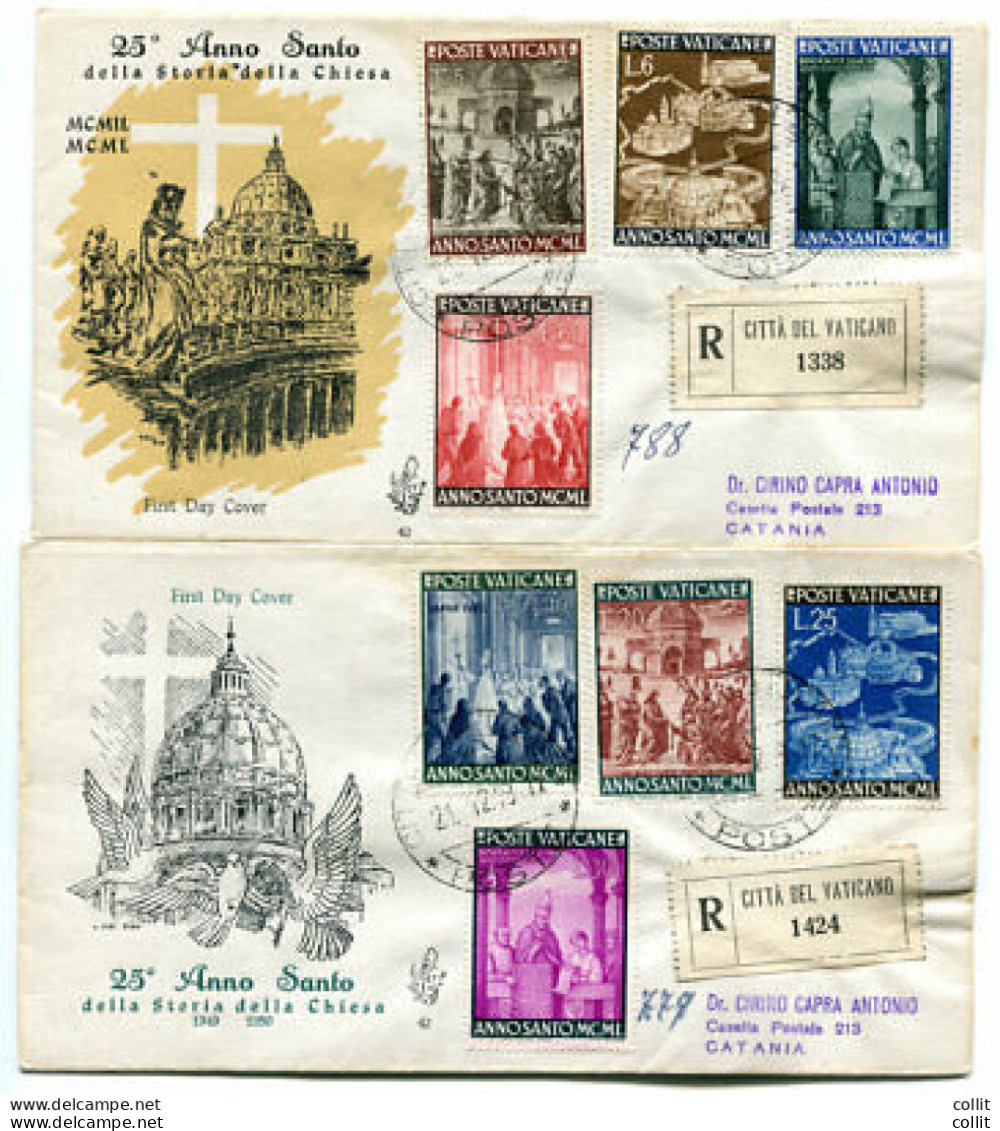 Vaticano FDC Venetia 1949 Anno Santo  Viaggiata Racc. Per L'Italia - FDC