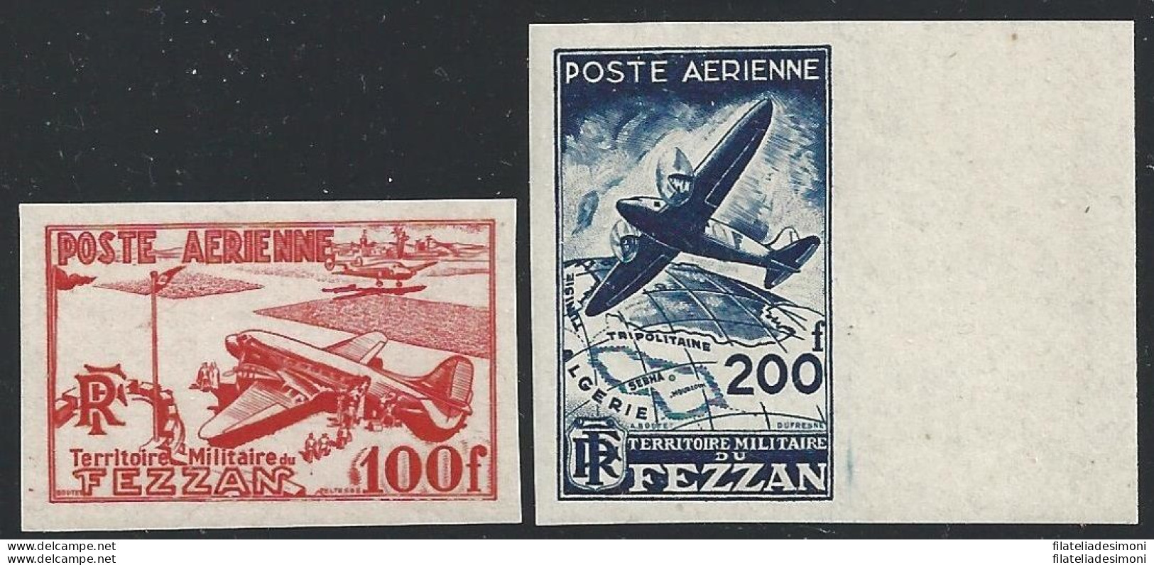 1948 FEZZAN, PA N° 1/2  NON DENTELLATI  MLH/* - Sonstige & Ohne Zuordnung