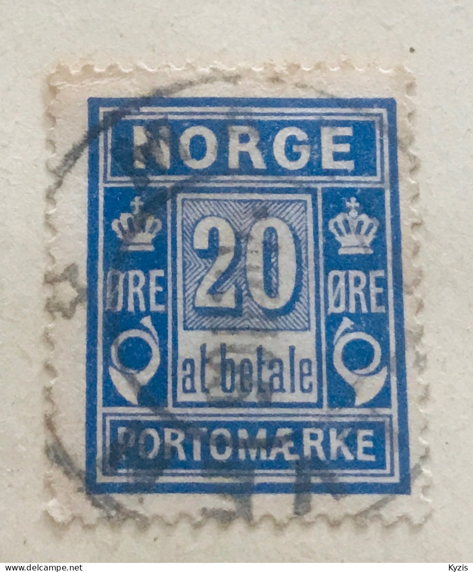 NORVÈGE - 1897 - 20 Øre - Michel Porto 5 II B - Oblitérés