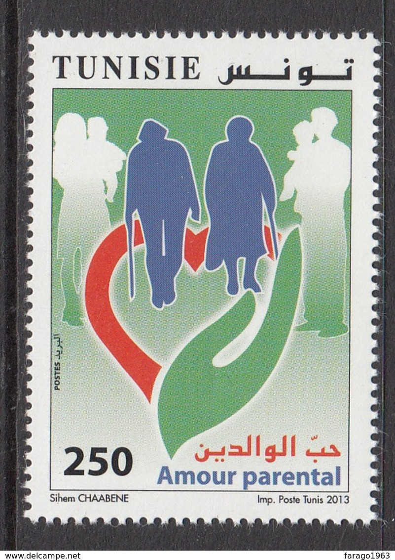 2013 Tunisia Tunisie Parental Love Families Complete Set Of 1 MNH - Tunisia