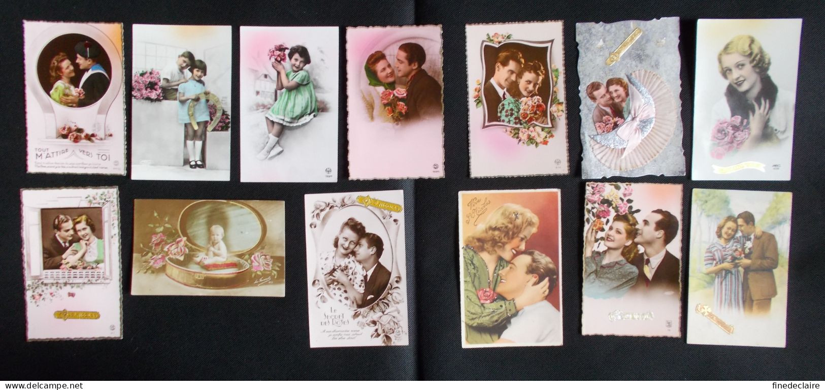 Lot De 12 Cartes Postales Fantaisies - Colecciones Y Lotes