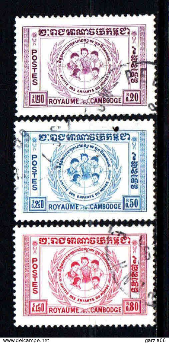 Cambodge - 1958  - Amitié Des Enfants   - N° 78 à 80  -  Oblit - Used - Cambodia