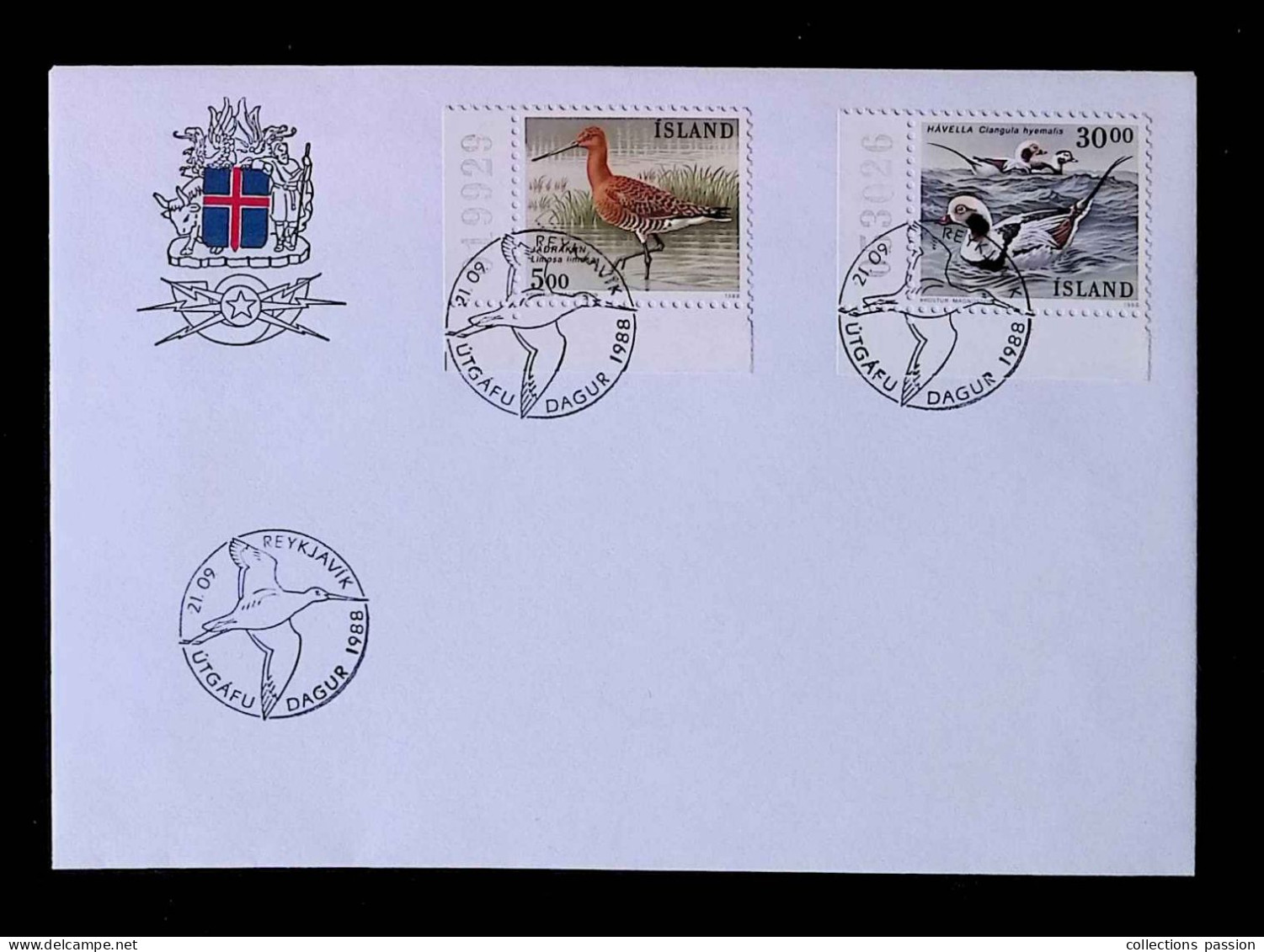 CL, FDC, Premier Jour, First Day, ütgafudagur, Finland, Finlande, Reykjavik, 21-09-1988, Birds - FDC