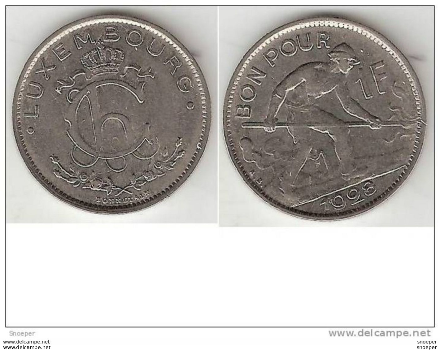 Luxembourg  1 Franc 1928   Km 35  Xf !!!! - Luxembourg